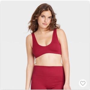 Last Chance 7/18! NWT Reversible Red Ribbed Bralette